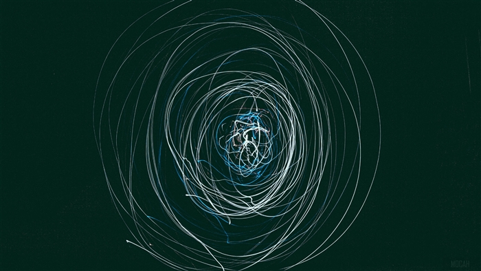 Abstract light trails in dark background 4K
