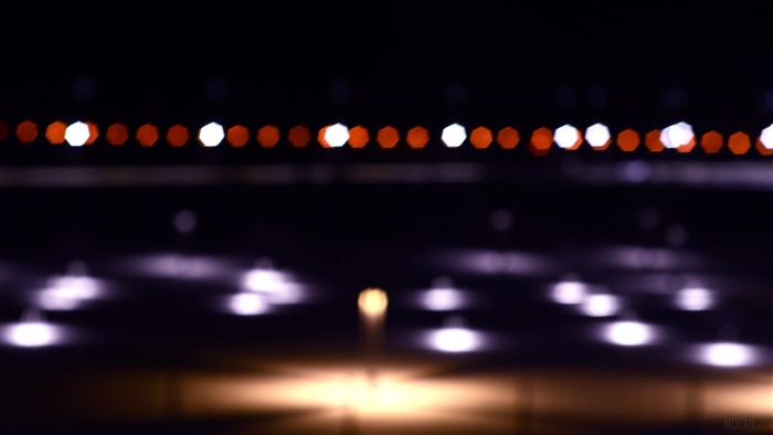 Bokeh lights in a dark setting 4K