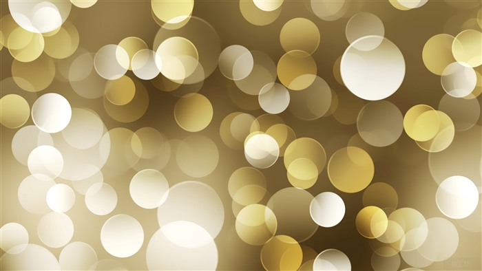 Bokeh circles with golden and white light 4K