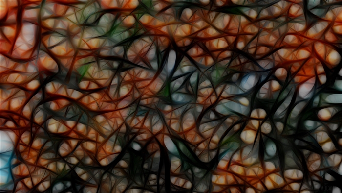 Abstract Fractal Pattern with Warm Tones 4K