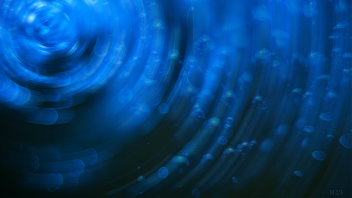 Abstract Blue Bubbles and Circles 4K