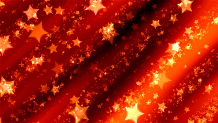Abstract red and orange stars 4K