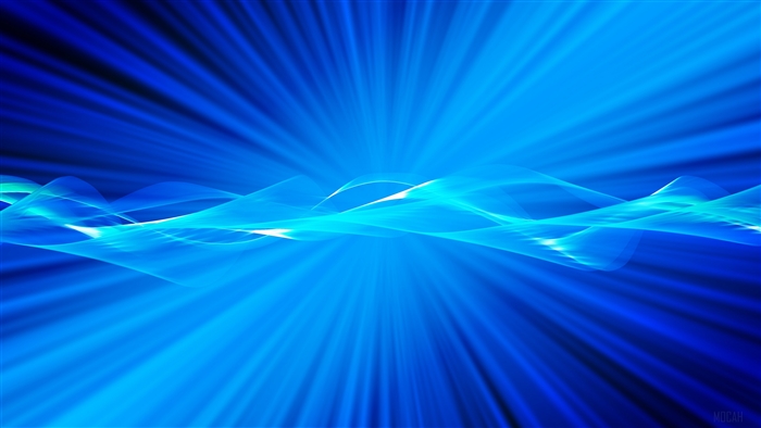 Bright Blue Rays and Wavy Lines 4K