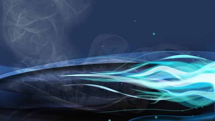Abstract blue and white wavy lines 4K