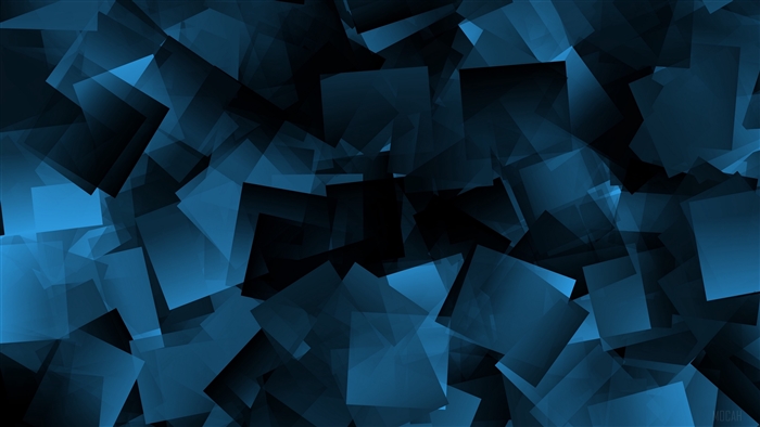 Abstract blue shapes on dark background 4K