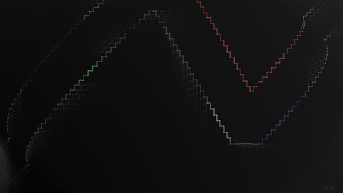 Dark Abstract Staircase Pattern 4K
