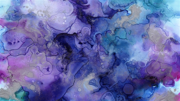 Abstract watercolor and ink stains 4K