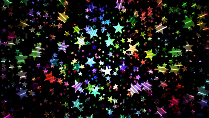 Colorful shiny stars 4K