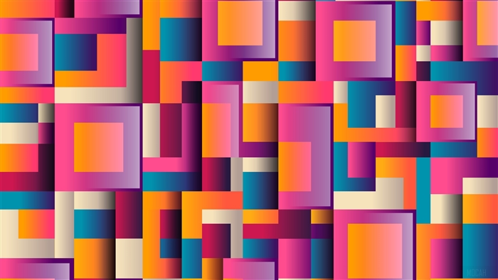 Abstract Geometric Shapes in Gradient Colors 4K
