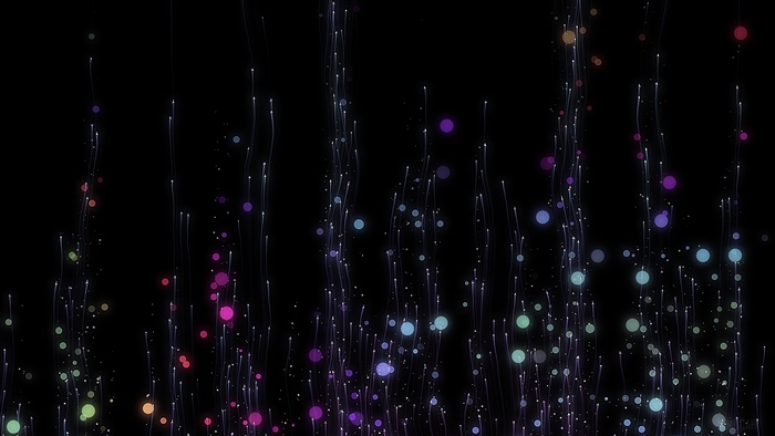 Multicolored bokeh circles and light streaks 4K