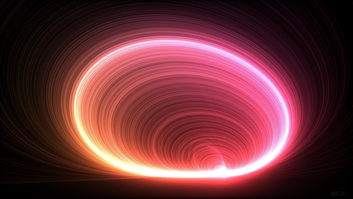 Glowing Abstract Circular Light Lines in 4K