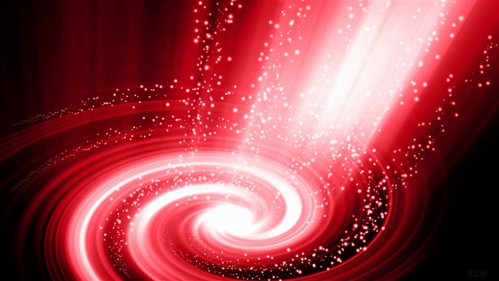 Abstract red light funnel with particles 4K