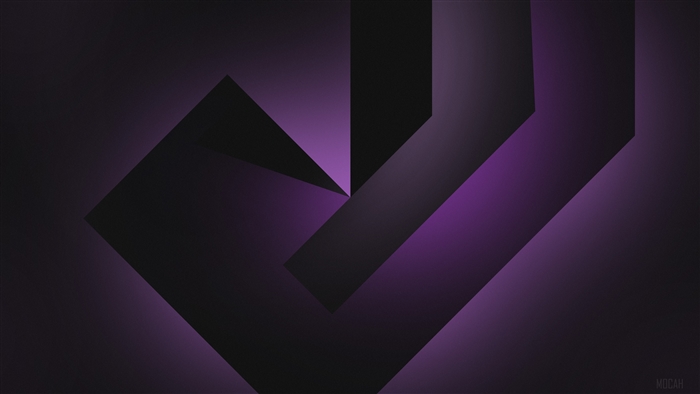 Abstract Dark Purple Geometric Shapes 4K