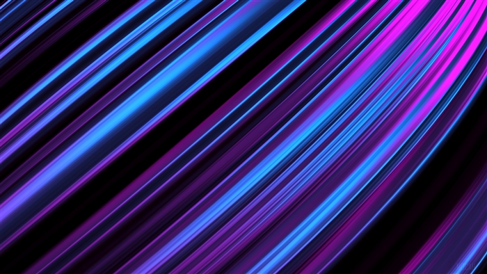 Glowing Purple and Blue Diagonal Stripes 4K