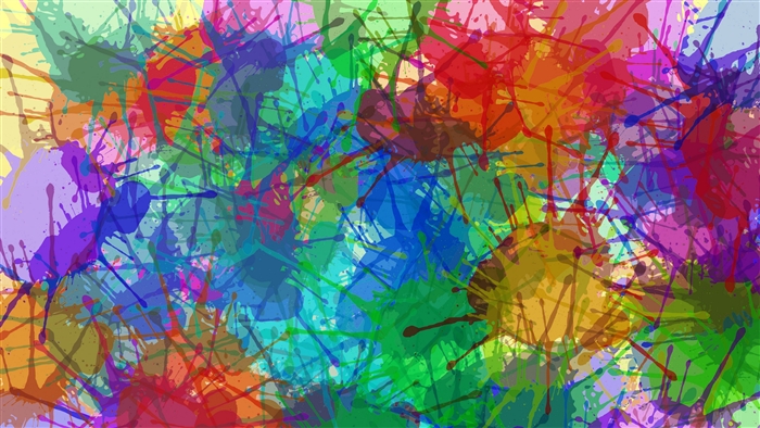 Colorful paint drops and stains 4K