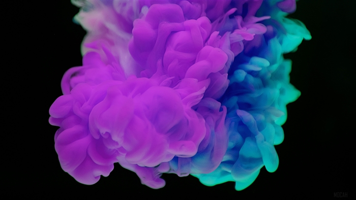Purple and blue ink cloud 4K
