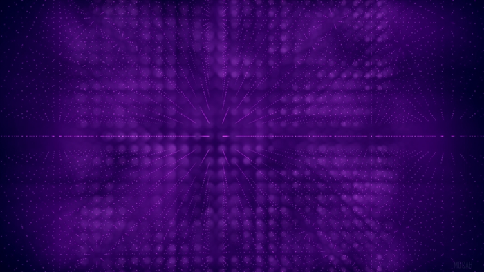 Purple abstract background with glowing dots and lines