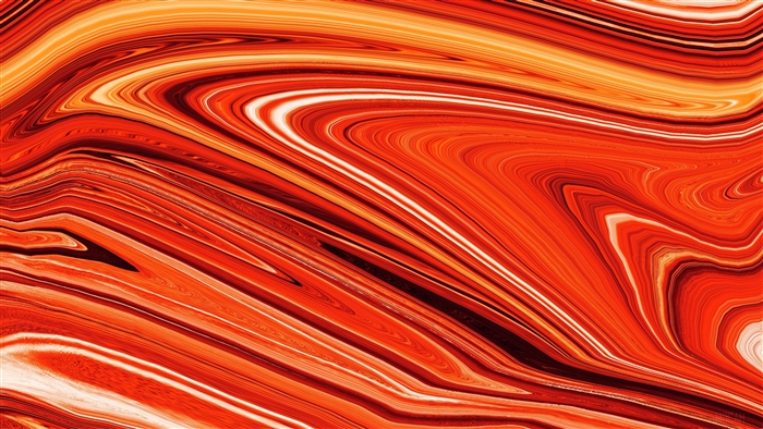 Abstract red and orange liquid paint stains 4K