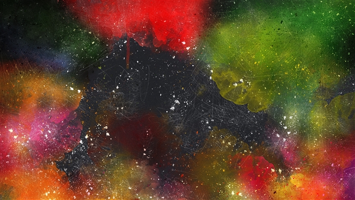 Colorful watercolor abstract splashes 4K