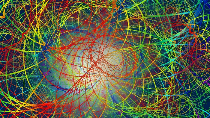 Multicolored abstract lines plexus 4K