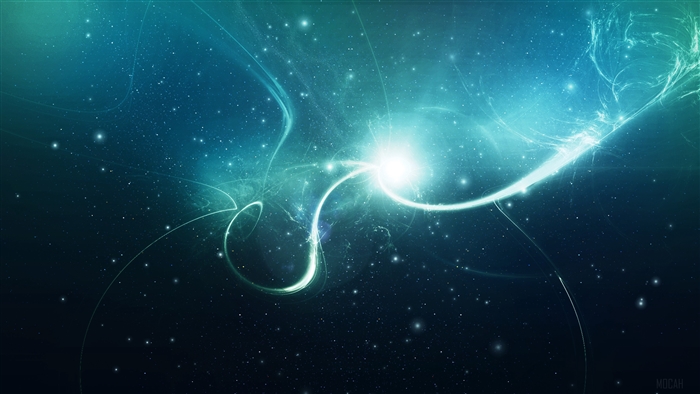 Abstract Light Waves and Stars 4K