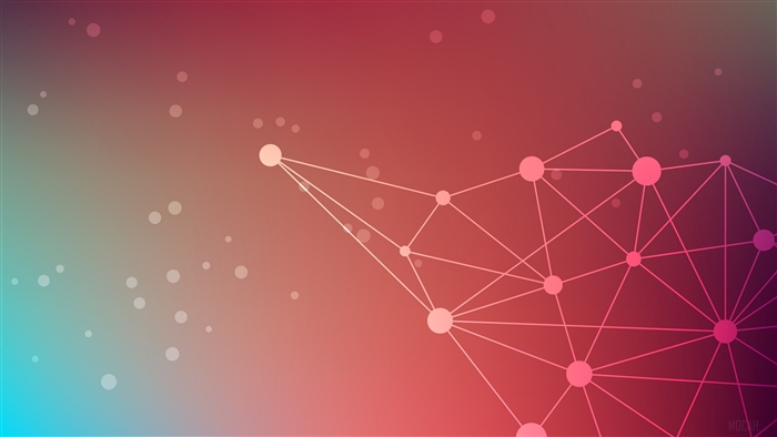 Network of points and connections with gradient background