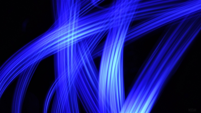 Blue light streaks in the dark 4K