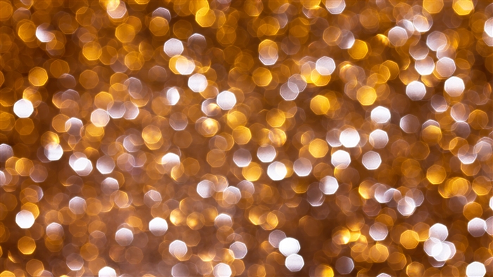 Gold and white bokeh glitter 4K