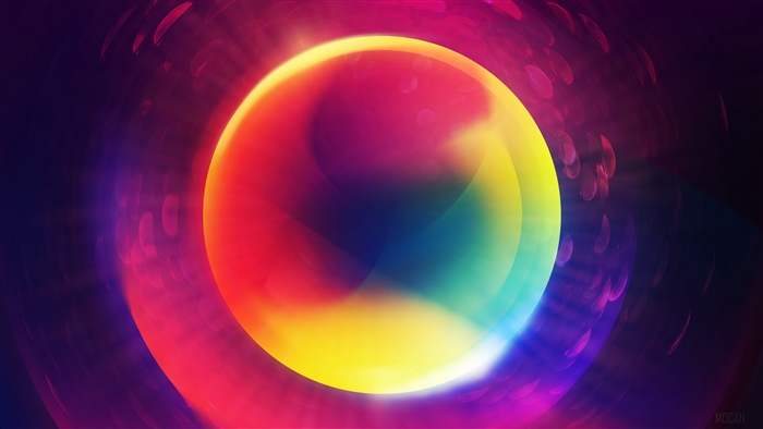 Colorful abstract circle with bokeh effect 4K