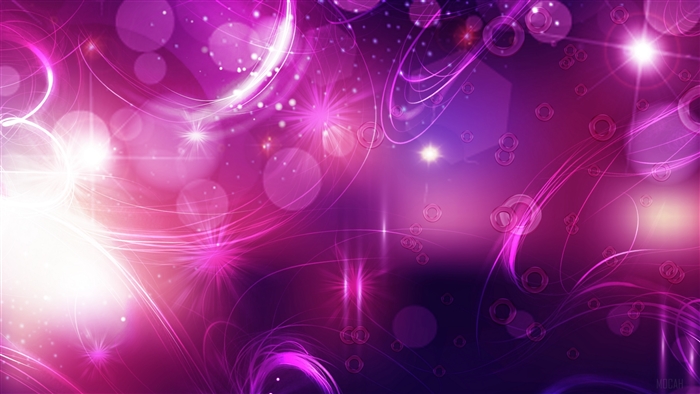 Abstract Pink and Purple Light Circles and Swirls 4K