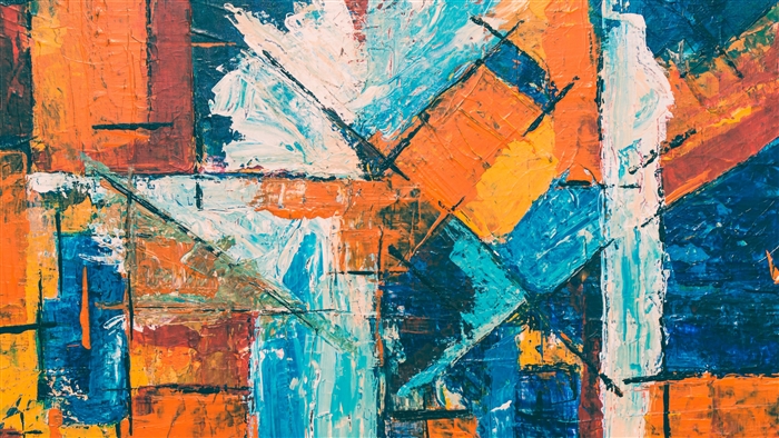 Abstract multicolored paint stains and lines 4K