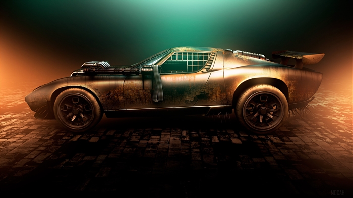 Post-apocalyptic Lamborghini Miura 4K