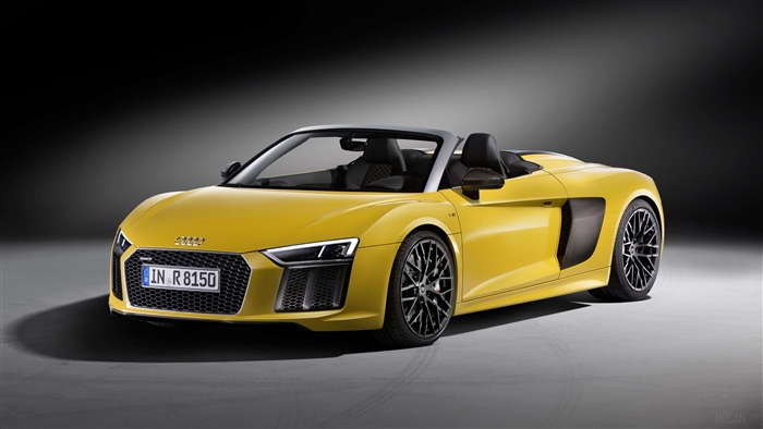 Yellow Audi R8 V10 Plus Convertible 4K