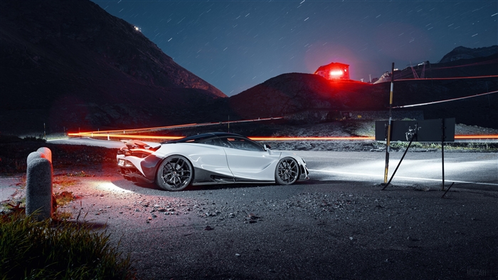 4K Novitec McLaren 720S on Mountain Road at Night