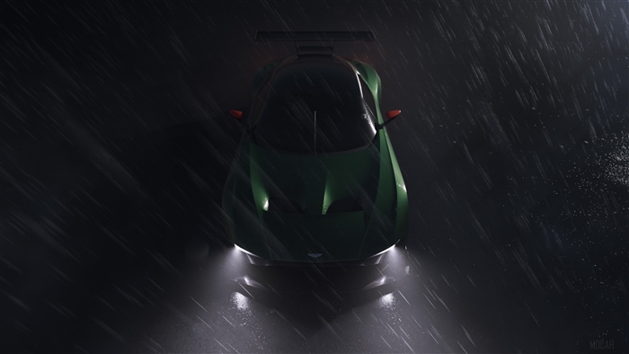 Aston Martin Vulcan In The Rain