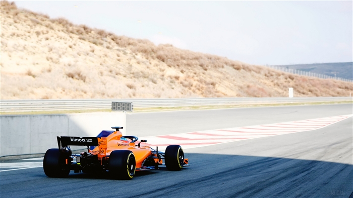 McLaren MCL33 F1 car on track
