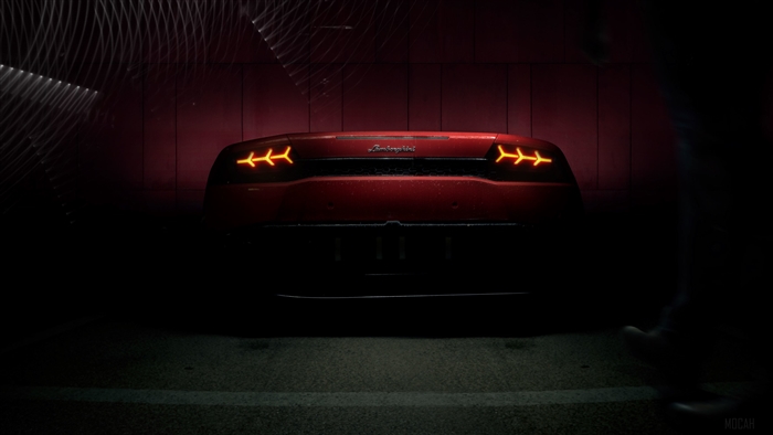 Red Lamborghini Huracan Rear Lights