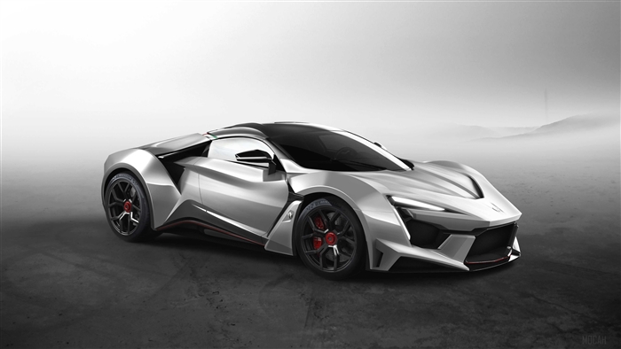 Lykan Hypersport Fenyr Silver Sports Car 4K
