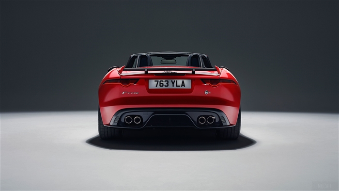 2018 Jaguar F-Type SVR Convertible Rear View 4K