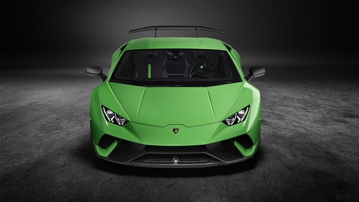 Green Lamborghini Huracan Performante 2019 4K