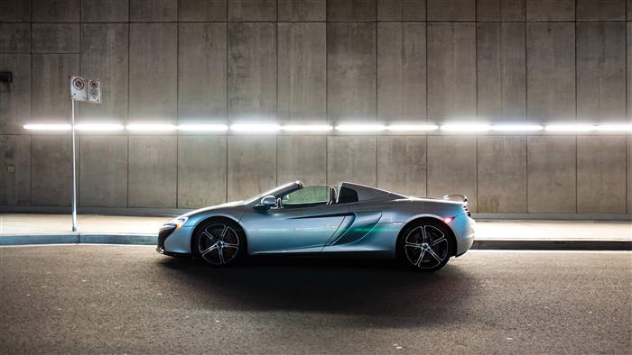 Silver Mclaren 650s Convertible Coupe