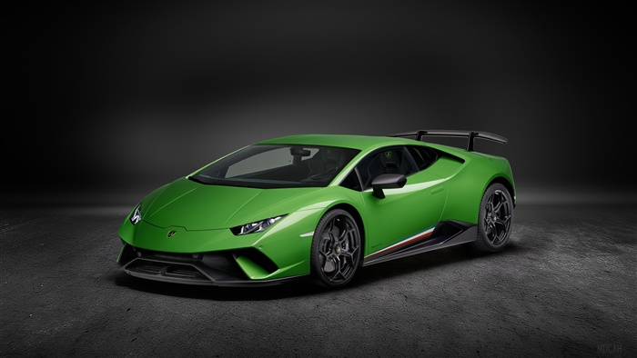 Green Lamborghini Huracan Performante 2019 4K