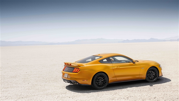Yellow Ford Mustang GT Performance Pack 4K
