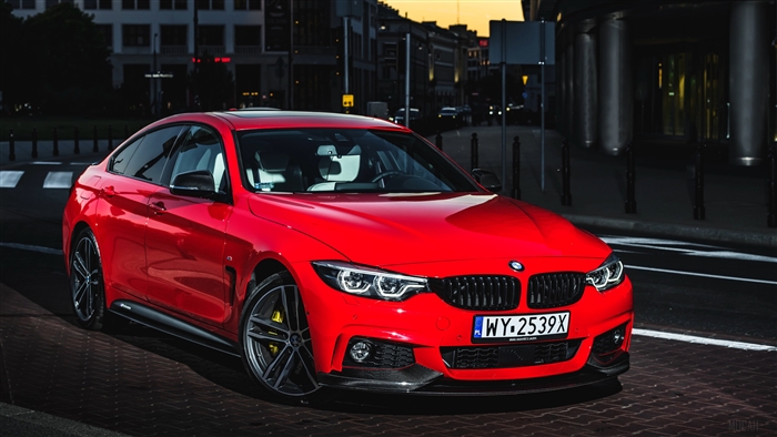 Red 2018 BMW 430i Gran Coupe M Performance Parts 4K