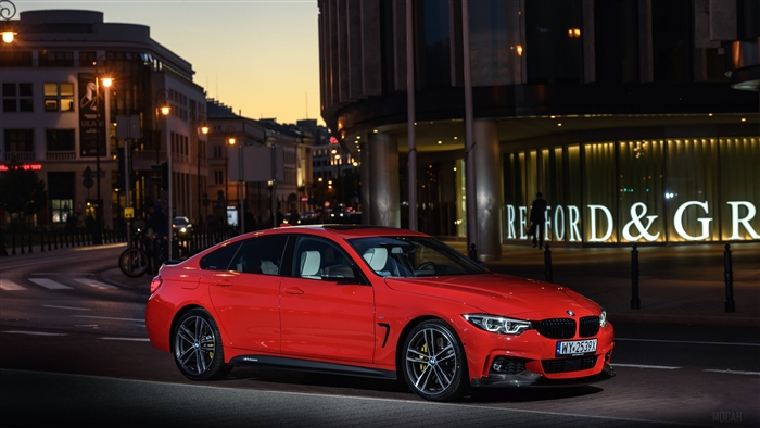 Red 2018 BMW 430i Gran Coupe M Performance Parts 4K