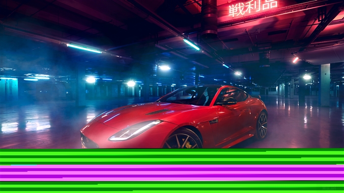 Red Jaguar F-Type 2018 4K