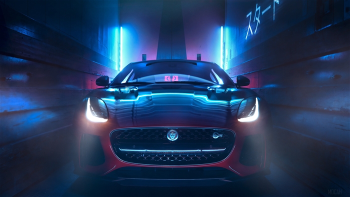 Jaguar F-Type 2018 front view 4K