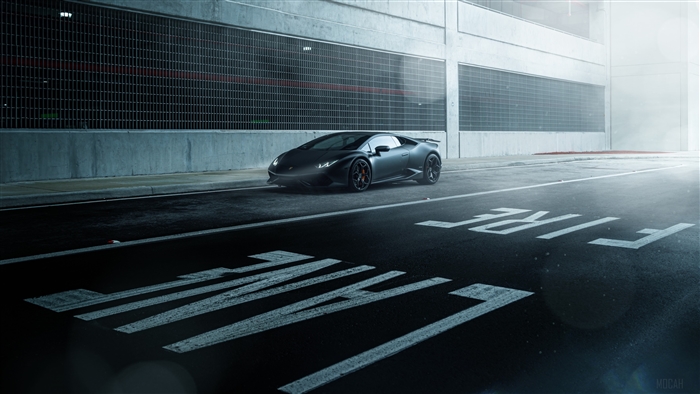 Black Lamborghini Huracan Supercar 4K