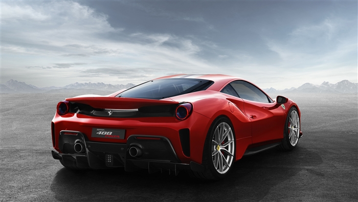 Ferrari 488 Pista 2018 Rear 4K