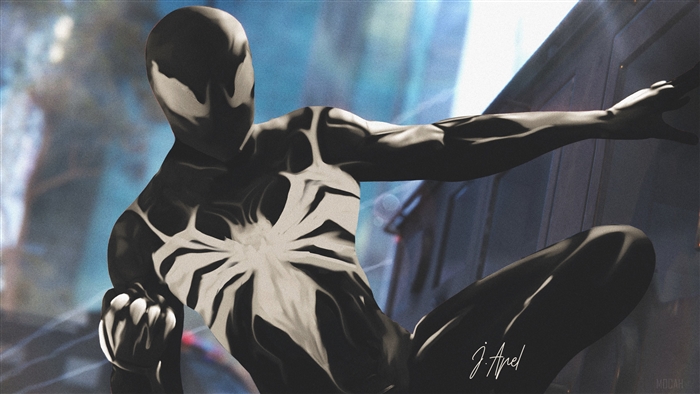 Spider-Man from PS4 Symbiote Suit 4K